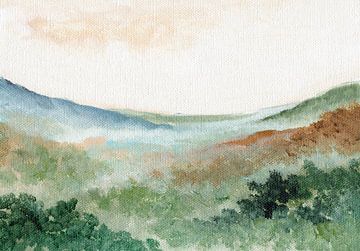 Verträumte grüne Landschaft