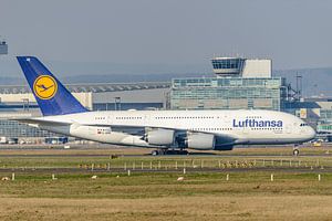 Lufthansa Airbus A380 Passagierflugzeug.