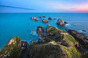 Nieuw-Zeeland Nugget Point Zonsondergang van Jean Claude Castor