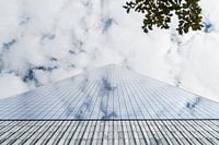 One World Trade Center in the clouds