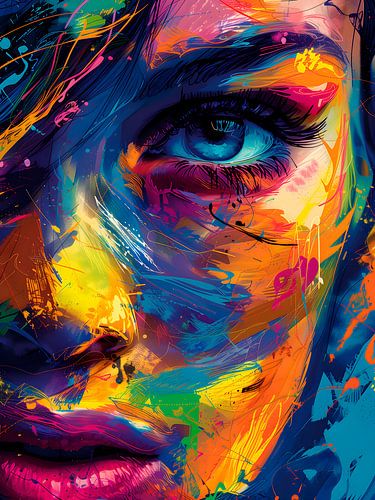 Abstract Modern Portrait of a Woman