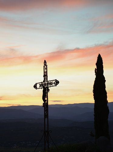 beautiful cross at sunset