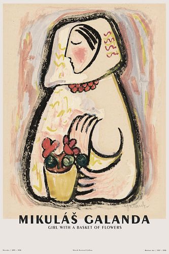 Mikulas Galanda - Mädchen mit dem Blumenkorb