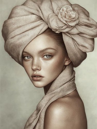 Tijdloos portret in zachtroze