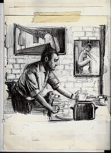 MANN + HUND FRÜHSTÜCK