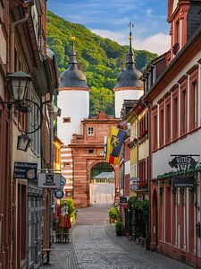Altstadt und Brückentor in Heidelberg, Deutschland