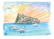 Amore in Ischia Italien mit Castello Aragonese von Markus Bleichner Miniaturansicht