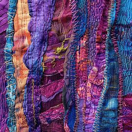 Abstrakte Textilkunst von yepta dwi sutrisno