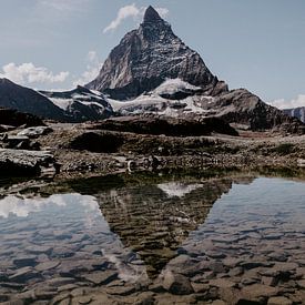 Mountain Matterhorn in the Swiss mountains. by Jessie Jansen