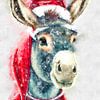 Donkey Christmas (kunst) van Art by Jeronimo