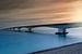 zonsopkomst achter de Zeelandbrug, de langste brug van Nederland van gaps photography