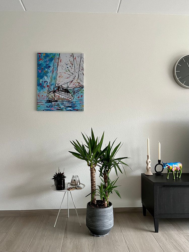 Bateau à voiles  par Vrolijk Schilderij 
