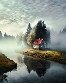 Mystical autumn atmosphere in the mountains