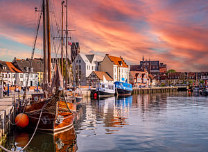 Alter Hafen von Wismar in Mecklenburg-Vorpommern an der Ostsee