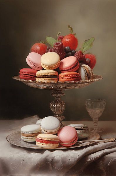 Macarons et fruits par Brigitta Meijer