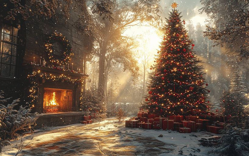 Gezellige kerst woonkamer van Lufy