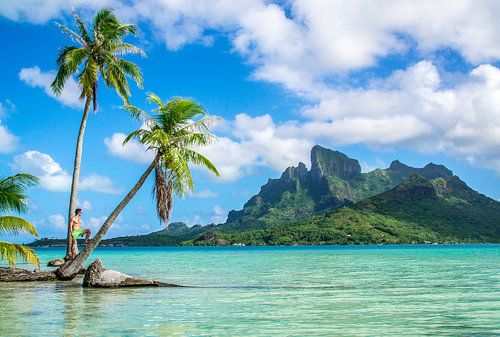 Op een onbewoond eiland op Bora Bora