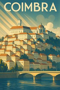Portugal Coimbra Stadtbild Wandkunst
