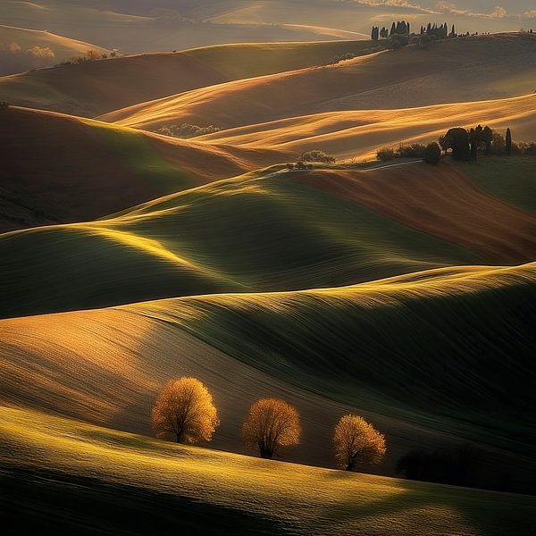Les collines sous une douce lumière par Poster Art Shop