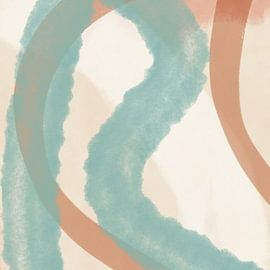 Zacht pastel minimalistisch schilderij van Dina Dankers
