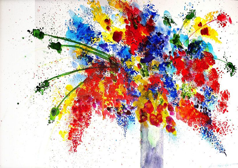 Roter Sommerstrauss von Klaus Heidecker