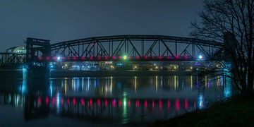 Magdeburg - Hubbrücke bei Nacht von t.ART