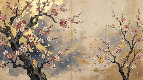Goldene Flüstern der Sakura