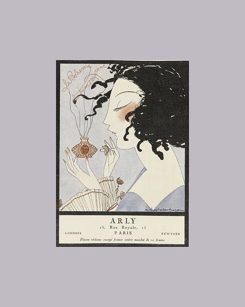 Irrésistible - onweerstaanbaar, pastel, historische art deco mode prent van NOONY
