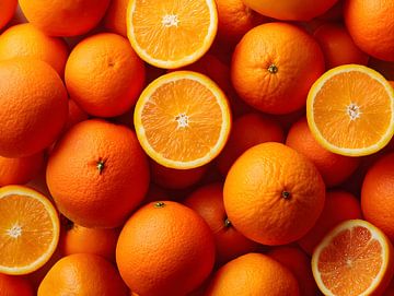 Verse sinaasappels in fel oranje van drdigitaldesign