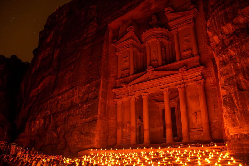 Petra by night by Jeroen Bussers