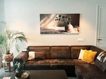 Kundenfoto: Japanische Keramiken mit Blatt von Vlindertuin-Art