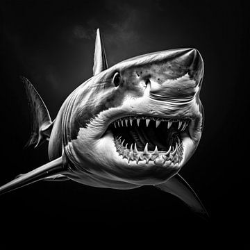 Hai in schwarzweiß von ARTemberaubend