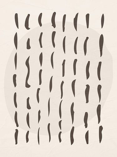 Abstract organic geometric modern art in earth tones