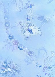 Bacchus in a festive mood - pastel blue by Claudia Gründler