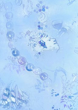 Bacchus in a festive mood - pastel blue by Claudia Gründler