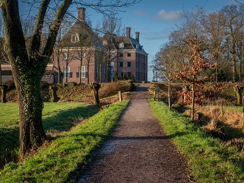Château d'Amerongen avec le chemin Lievendaaltje