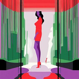 Red glamour in the urban jungle by Summer Shamma