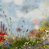 Bunte Sommerwiese von AnkieArt
