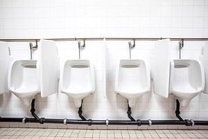 Urinale auf der Herrentoilette