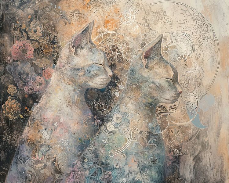 Painting Cat | Cats by Wonderful Art