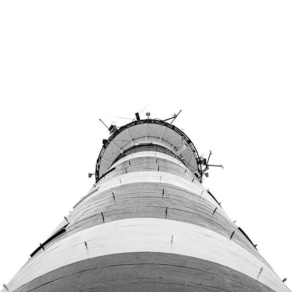 The lighthouse of Ameland (Bornrif) black and white. by Nicky Kapel