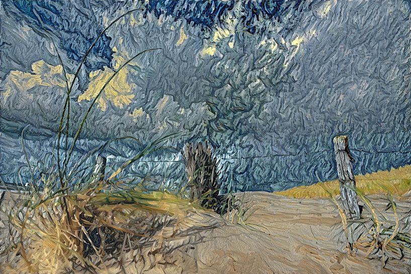 VON VAN GOGH INSPIRIERTE DÜNENLANDSCHAFT von Kelly Durieu