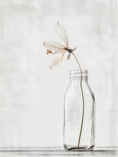 Delicate bloem in Japandi stijl