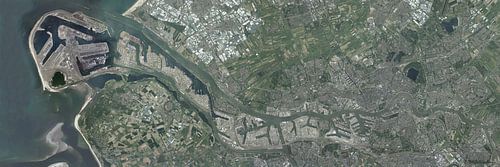 Panorama luchtfoto van Rotterdam Europoort