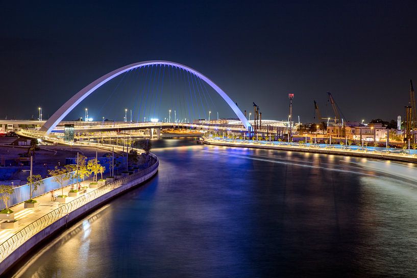 Arch bridge over the Dubai Canal by Rene Siebring