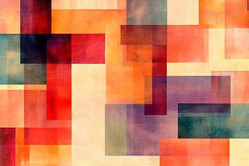 Heldere geometrische kleurpatronen van Poster Art Shop