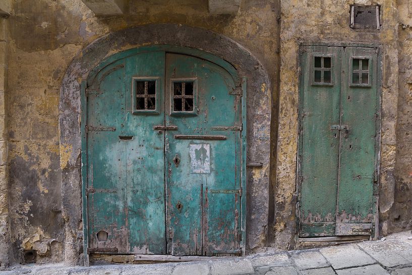Alte Türen in Blau-Grün-Türkis von Yke de Vos