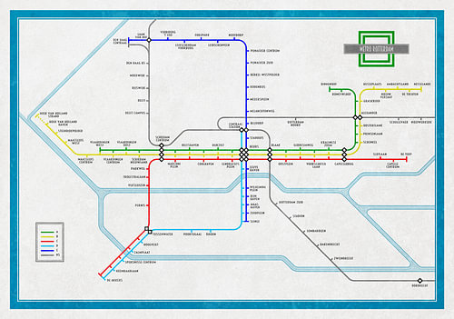 Plan du métro Rotterdam