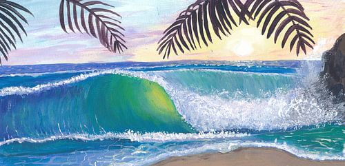 Rêves tropicaux avec vague translucide dans un hideaway de luxe