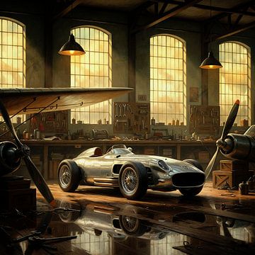 1954 Mercedes W196 Silver Arrow Art by Jan Keteleer